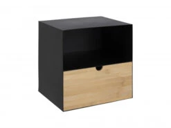 Hangkastje JOLIET - Zwart/hout Hout