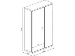 Kleerkast 2 Deuren JULES - Wit Wit -Lifetime || ESSENZA || Zuiver Winkel richter young design jules 37014 1