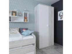 Kleerkast 2 Deuren JULES - Wit Wit -Lifetime || ESSENZA || Zuiver Winkel richter young design jules 37016