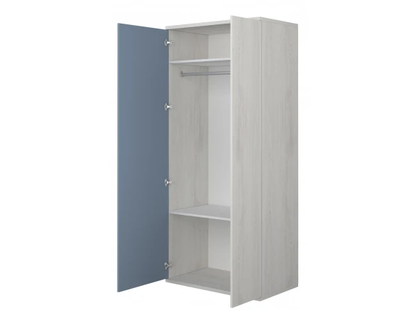 Kleerkast 2 Deuren JULES - Blauw Blauw 4 Kleerkast 2 Deuren JULES - Blauw Blauw - Afbeelding 2