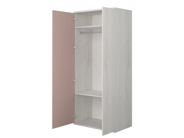 Kleerkast 2 Deuren JULES - Roze Roze 4 Kleerkast 2 Deuren JULES - Roze Roze - Afbeelding 2