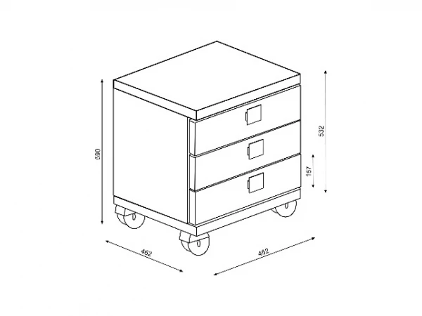 Ladenblok JULES - Cascina/wit Wit 5 Ladenblok JULES - Cascina/wit Wit - Afbeelding 3