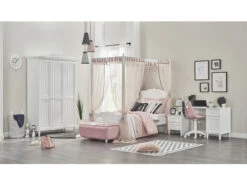 Kinderkamer LORA Met Hemelbed - Wit Wit