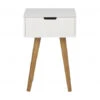 Nachtkastje MITRA - Wit/eik Wit -Lifetime || ESSENZA || Zuiver Winkel richter young design mitra 34656