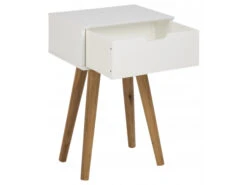 Nachtkastje MITRA - Wit/eik Wit -Lifetime || ESSENZA || Zuiver Winkel richter young design mitra 34657