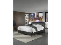 Boxspring NAPOLI Excl. Matras - Zwarte Lederlook Zwart -Lifetime || ESSENZA || Zuiver Winkel richter young design napoli 34293