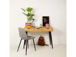 Bureau NEPTUN - Wild Oak/Matt Black Hout -Lifetime || ESSENZA || Zuiver Winkel richter young design neptun 23432