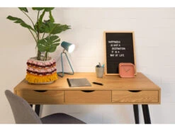 Bureau NEPTUN - Wild Oak/Matt Black Hout -Lifetime || ESSENZA || Zuiver Winkel richter young design neptun 23433