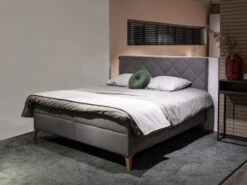 Boxspring Met Opbergboxen RATFORD - Stone Grijs -Lifetime || ESSENZA || Zuiver Winkel richter young design ratford 55217