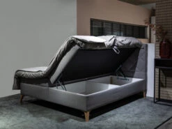 Boxspring Met Opbergboxen RATFORD - Stone Grijs -Lifetime || ESSENZA || Zuiver Winkel richter young design ratford 55219