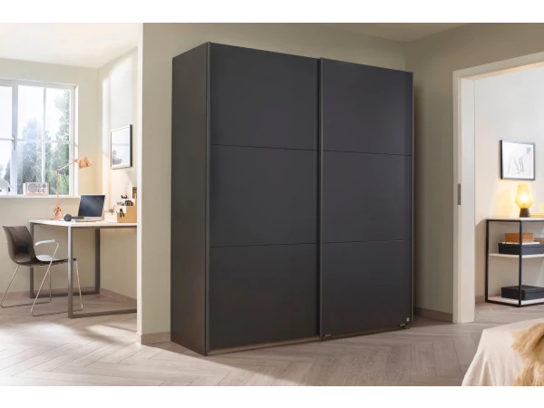 Schuifdeurkast SLIDE - Donkergrijs Grijs 5 Schuifdeurkast SLIDE - Donkergrijs Grijs - Afbeelding 3