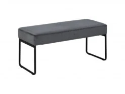 Bankje XENIA - Velvet Dark Grey Grijs
