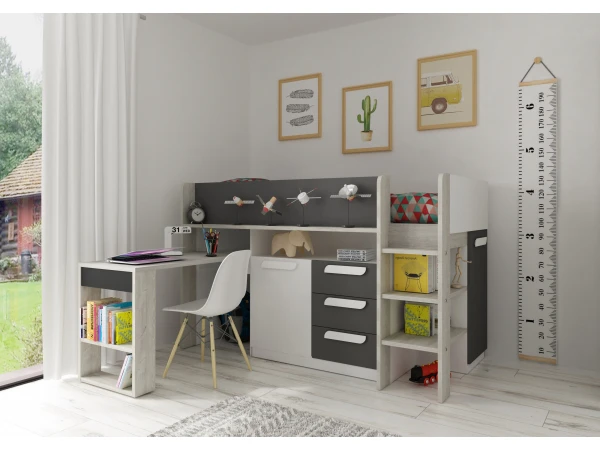 Halfhoogslaper YOLO - Antraciet Grijs 3 Halfhoogslaper YOLO - Antraciet Grijs