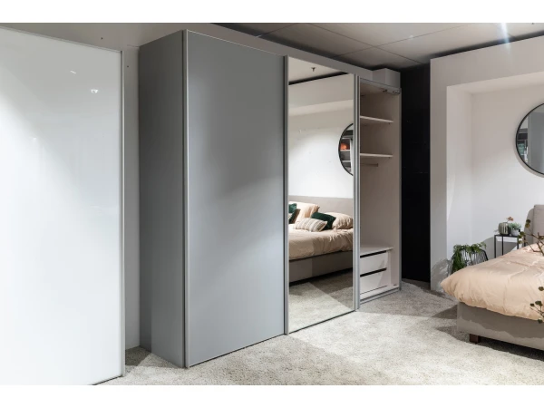 Staud Kleerkast SINFONIE PLUS Met Spiegel - Lichtgrijs Lichtgrijs 7 Staud Kleerkast SINFONIE PLUS Met Spiegel - Lichtgrijs Lichtgrijs - Afbeelding 5