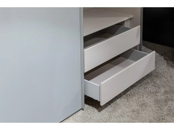 Staud Kleerkast SINFONIE PLUS Met Spiegel - Lichtgrijs Lichtgrijs 8 Staud Kleerkast SINFONIE PLUS Met Spiegel - Lichtgrijs Lichtgrijs - Afbeelding 6