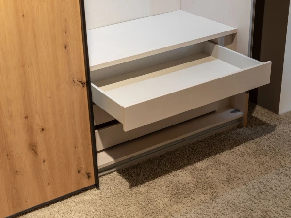 Staud Schuifdeurkast SINFONIE PLUS Met Spiegel - Eik Hout 9 Staud Schuifdeurkast SINFONIE PLUS Met Spiegel - Eik Hout - Afbeelding 7