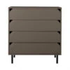 Commode CORNER - Dark Taupe Matte Bruin
