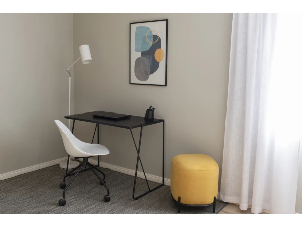 Bureau WORK 100x55 Cm - Zwart Zwart 4 Bureau WORK 100x55 Cm - Zwart Zwart - Afbeelding 2