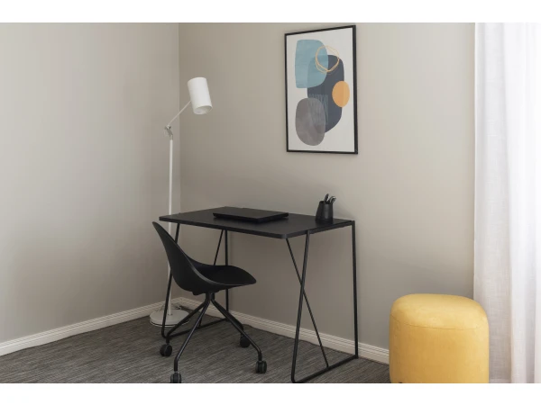 Bureau WORK 100x55 Cm - Zwart Zwart 6 Bureau WORK 100x55 Cm - Zwart Zwart - Afbeelding 4