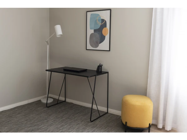 Bureau WORK 100x55 Cm - Zwart Zwart 5 Bureau WORK 100x55 Cm - Zwart Zwart - Afbeelding 3