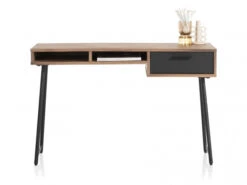 Bureau TORANO - Walnoot/zwart Multicolor