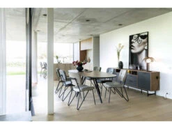 Bureau TORANO - Walnoot/zwart Multicolor -Lifetime || ESSENZA || Zuiver Winkel xooon torano 53267