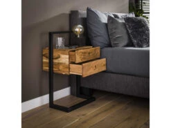 Nachtkastje RIGID - Acacia/zwart Metaal Hout -Lifetime || ESSENZA || Zuiver Winkel zijlstra rigid 51248